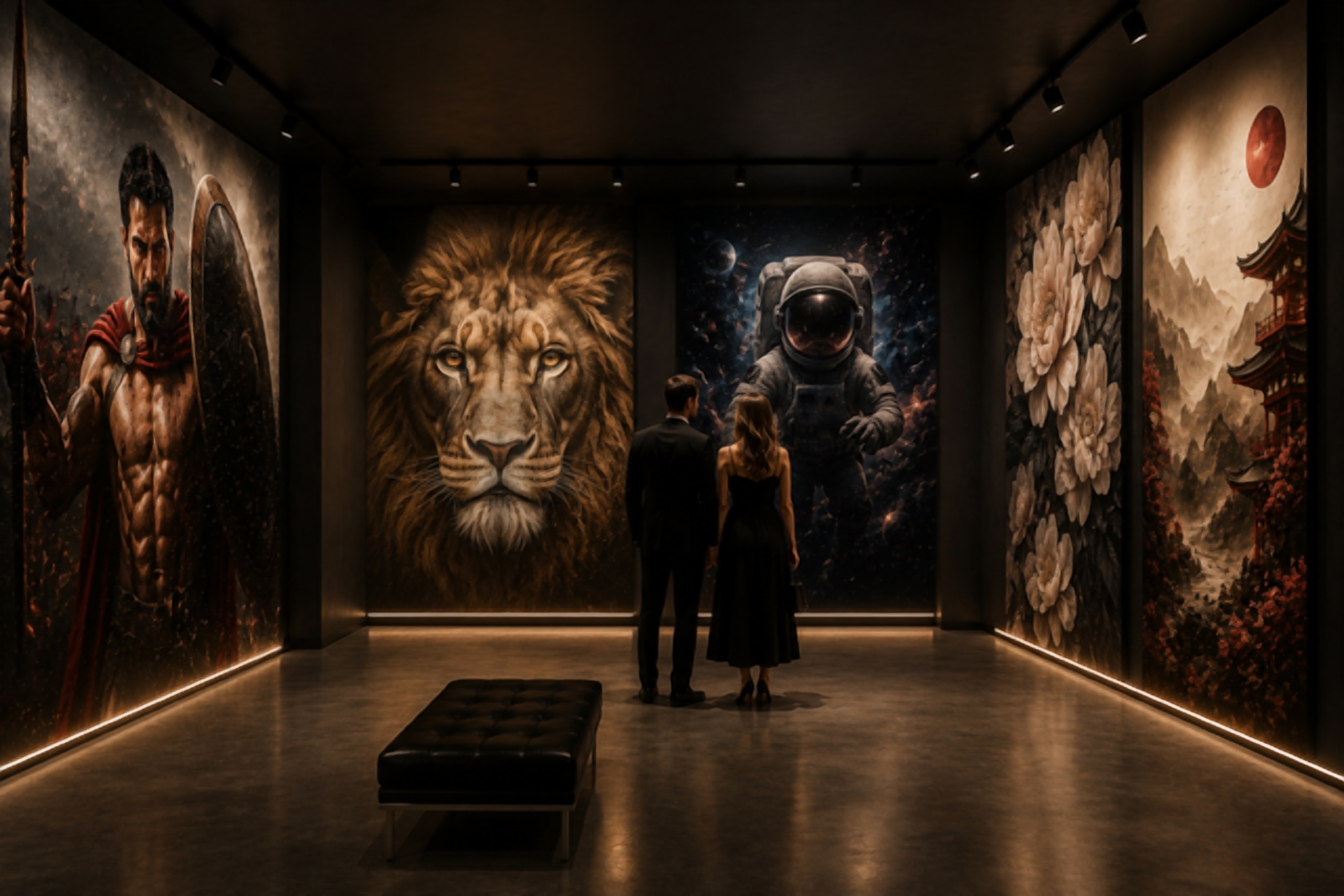 Showroom DIAMETRION con quattro pareti stampate